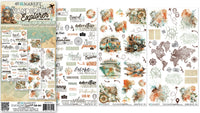 49 & Market Wanderlust Explorer Blendable 6 x 12 Rub-On Transfer Set