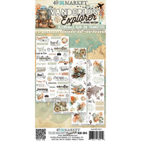 49 & Market Wanderlust Explorer Blendable 6 x 12 Rub-On Transfer Set