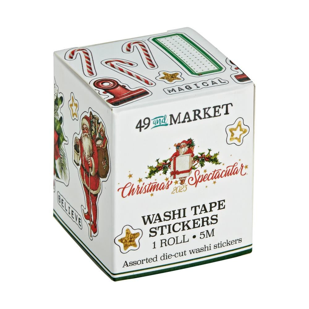 Rollo de pegatinas de cinta washi espectacular navideña de 49 and Market