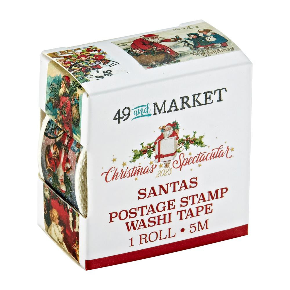 49 en Market Christmas Spectaculaire Santas postzegel Washi Tape