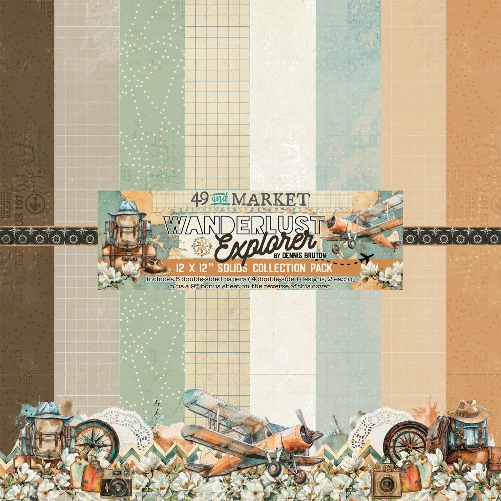 49 & Market Wanderlust Explorer 12x12 Solids Collection Pack