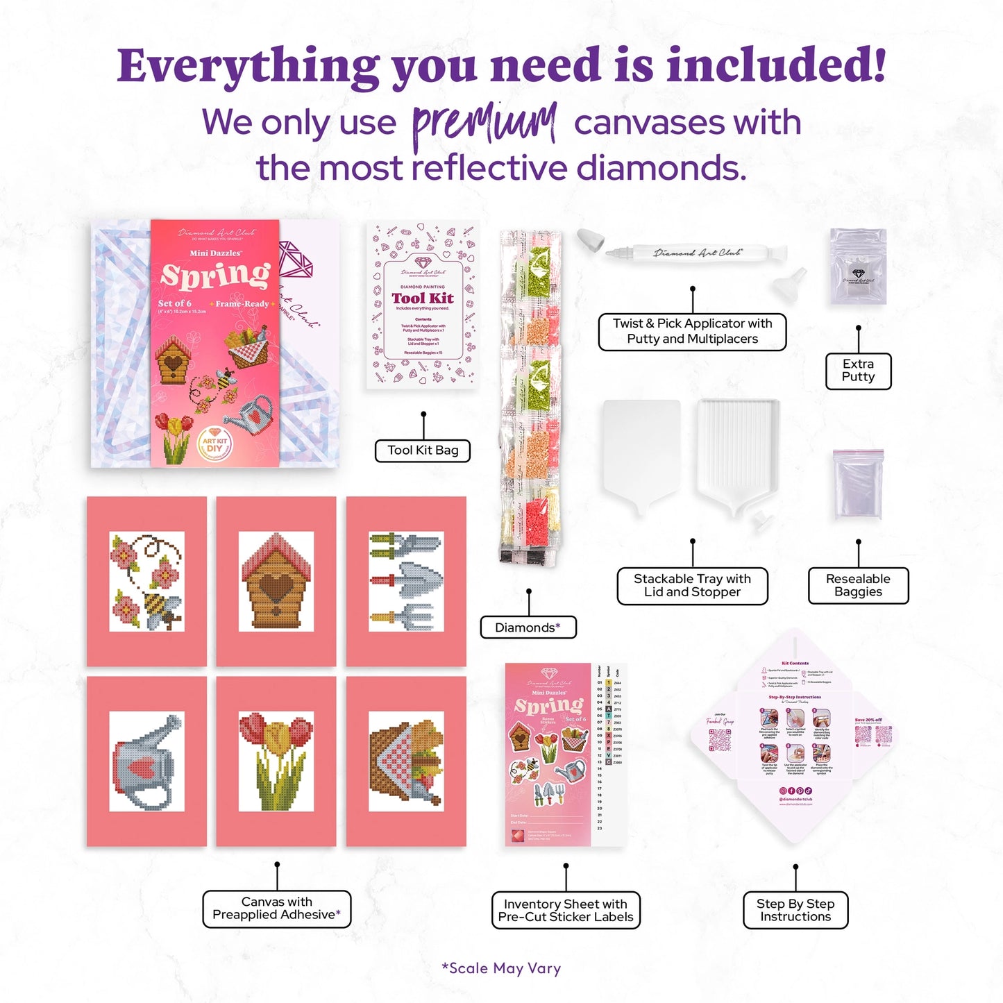 Diamond Art Club Mini Dazzles™ - Spring (6 Pk)