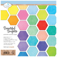 Elizabeth Craft Designs Papel Beautiful Brights de 12" x 12"