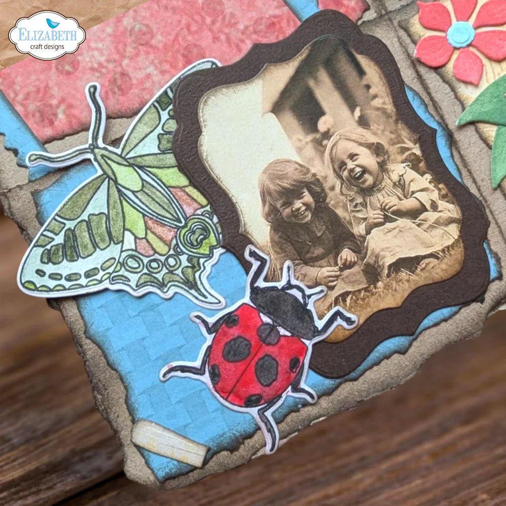 Elizabeth Craft Designs Beetles and Bugs Die & Stamp Set