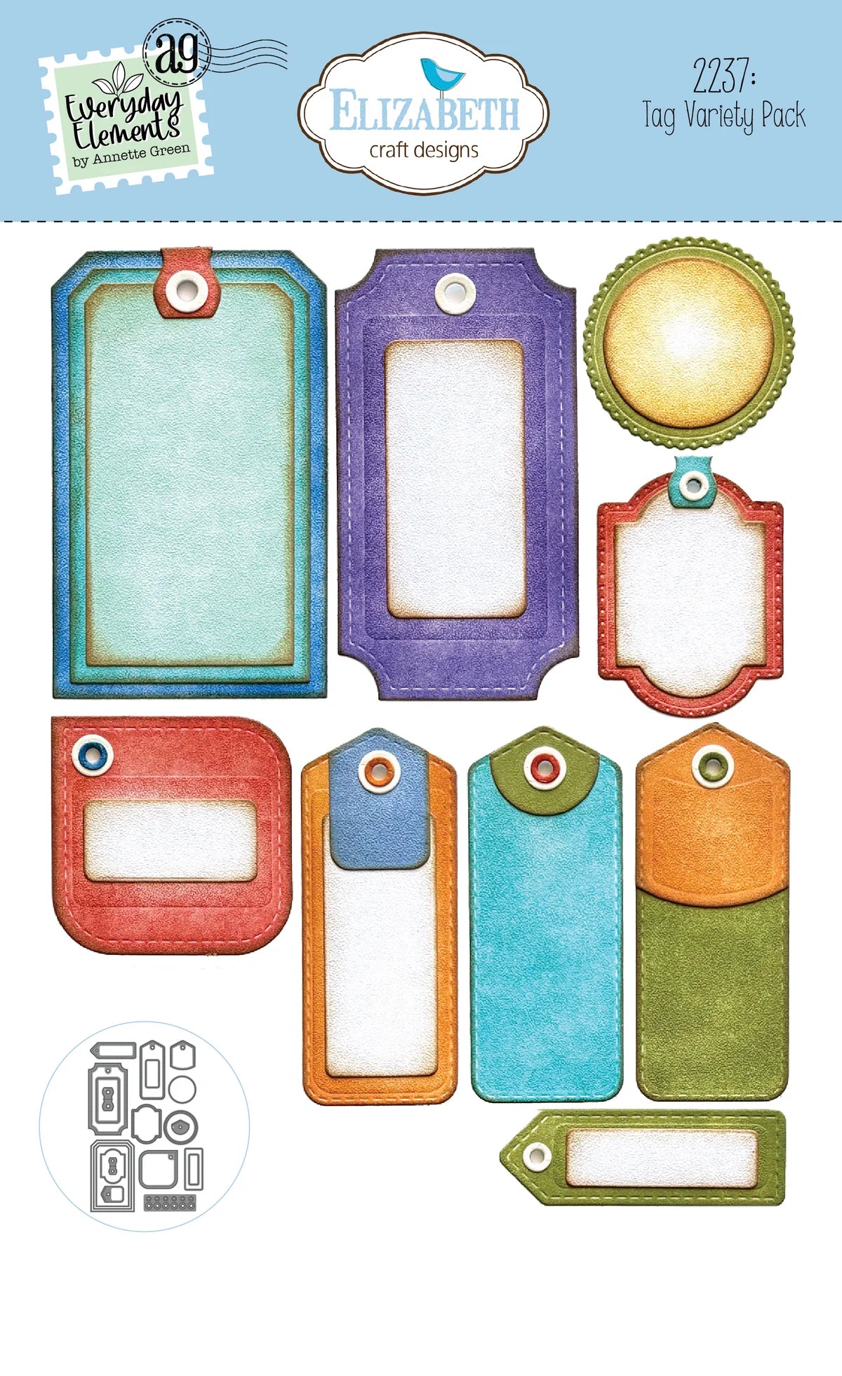 Elizabeth Craft Designs Tag Variety Pack Metal Die Set