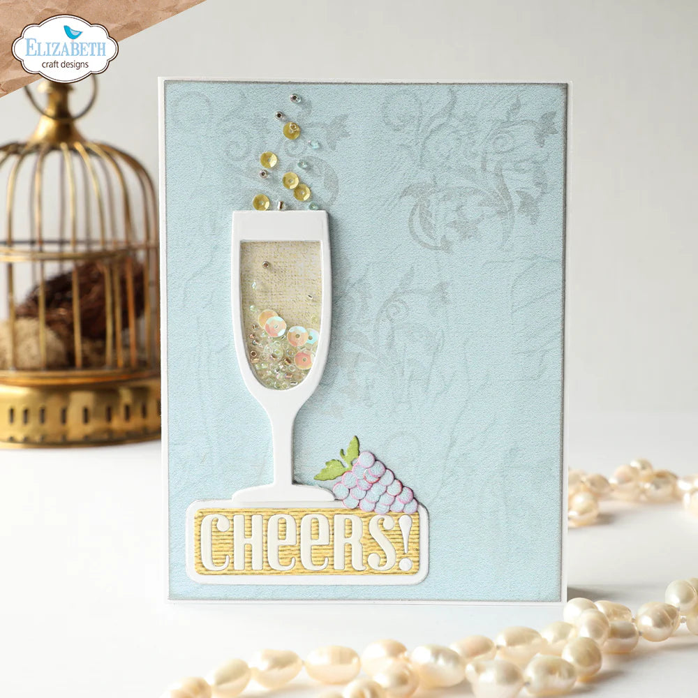 Elizabeth Craft Designs Cheers to You Metal Die Set