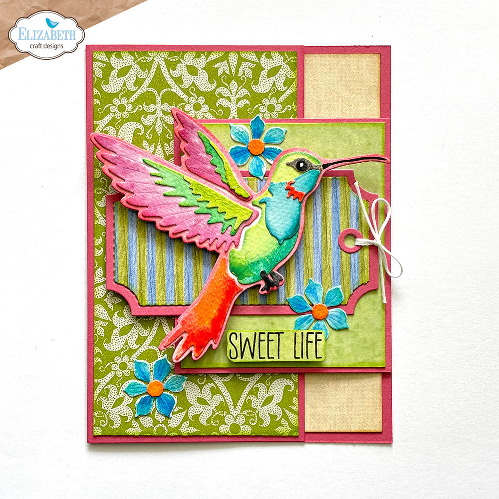 Elizabeth Craft Designs Layered Hummingbird Metal Die Set