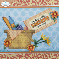 Elizabeth Craft Designs Picnic Basket & Bunny Metal Die Set