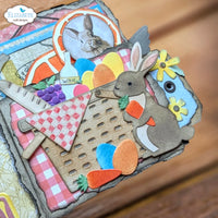 Elizabeth Craft Designs Picnic Basket & Bunny Metal Die Set