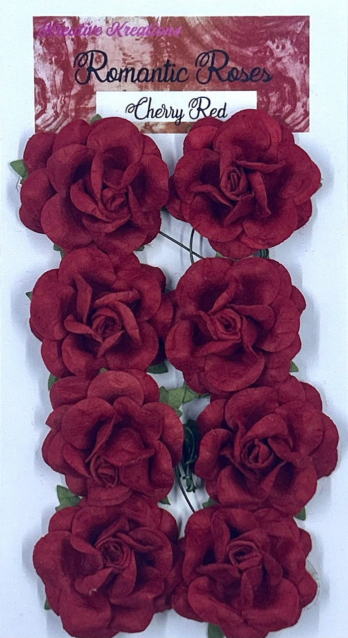 Rosas Románticas - Rojo Cereza