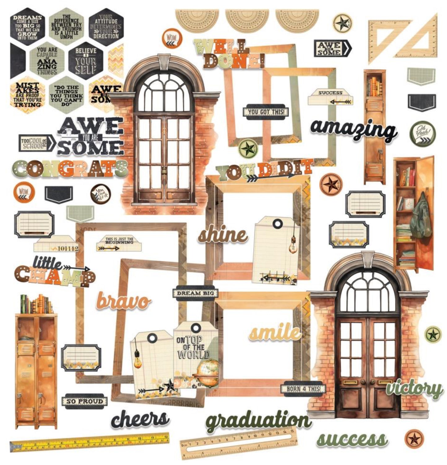 49 & Market Academia Die Cut Elements