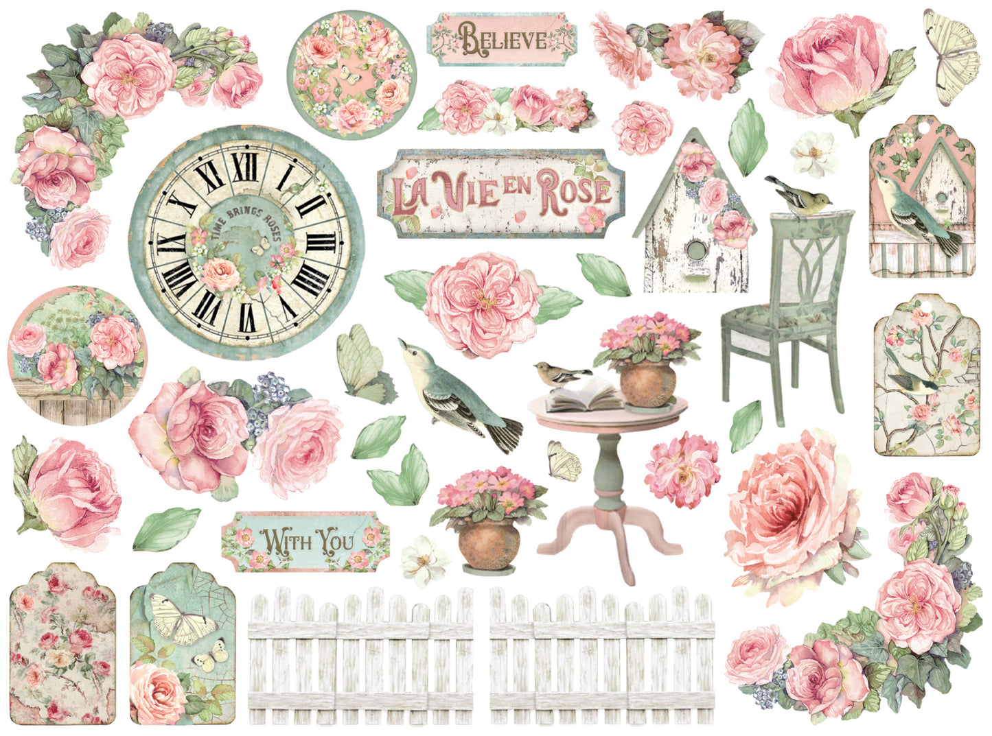 Stamperia House of Roses Die Cuts