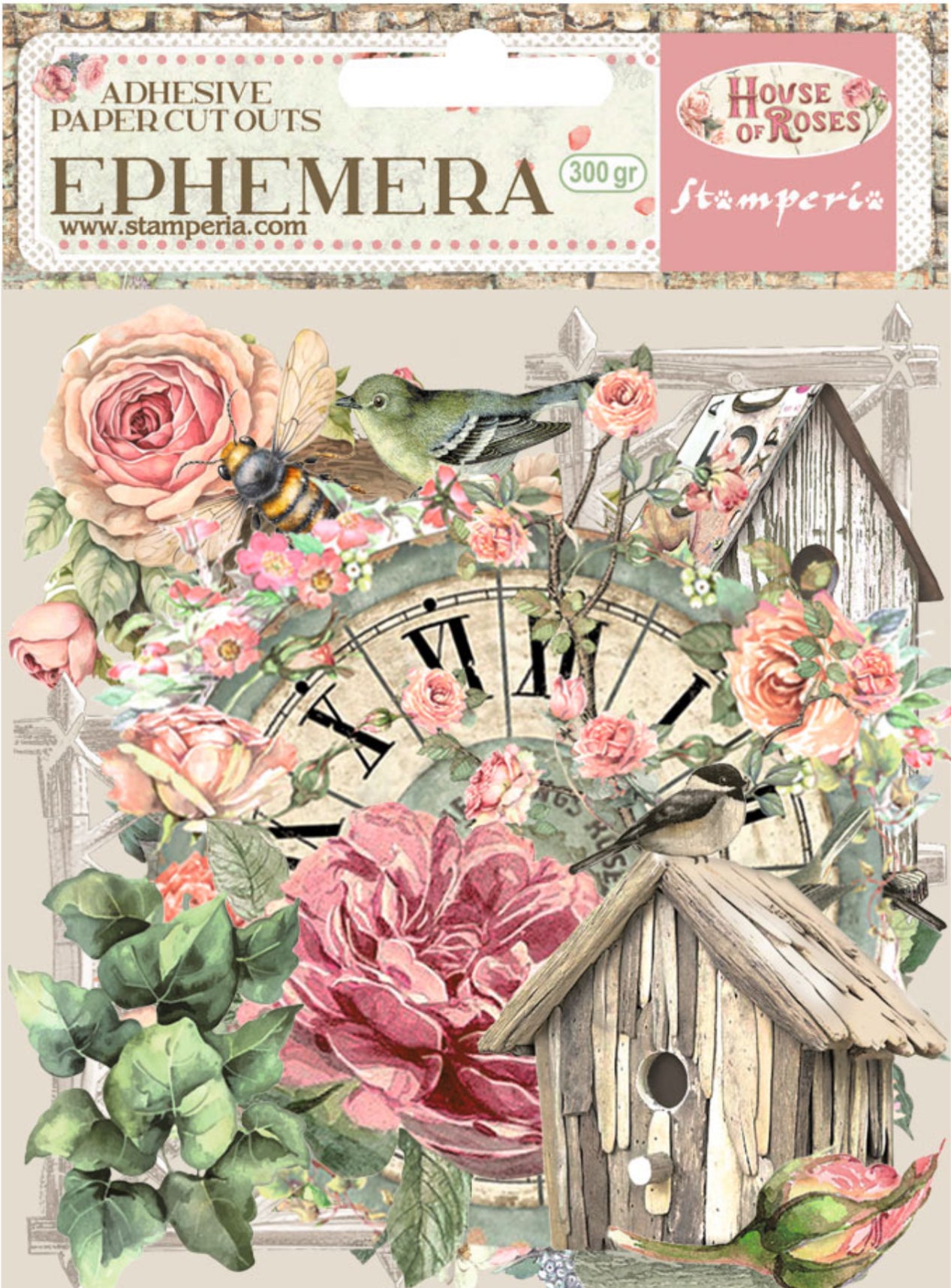 Stamperia House of Roses Adhesive Ephemera