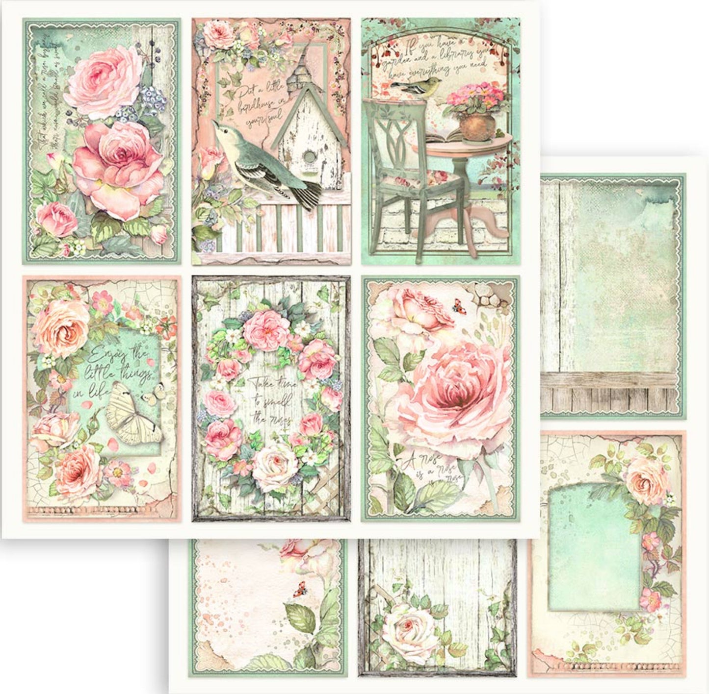 Stamperia House of Roses 12” x 12” Paper Pad