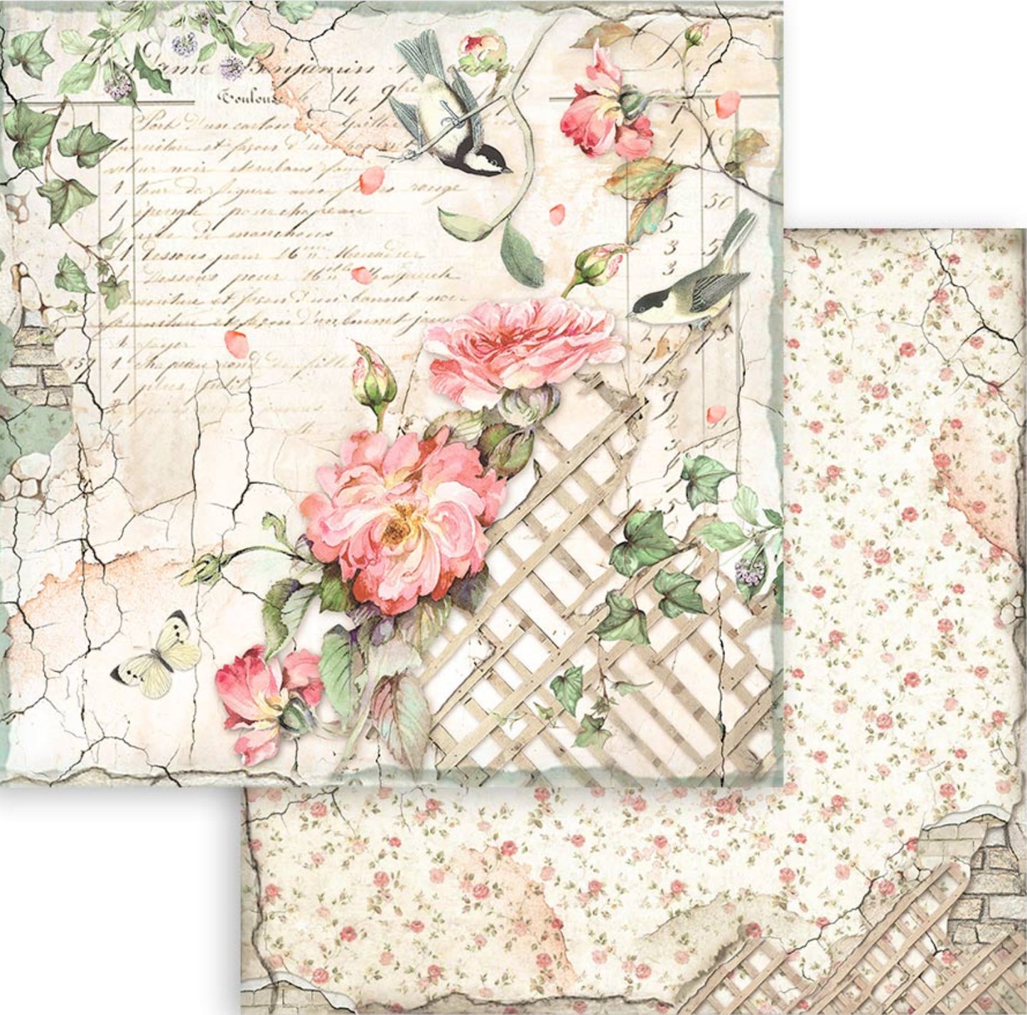 Stamperia House of Roses 12” x 12” Paper Pad