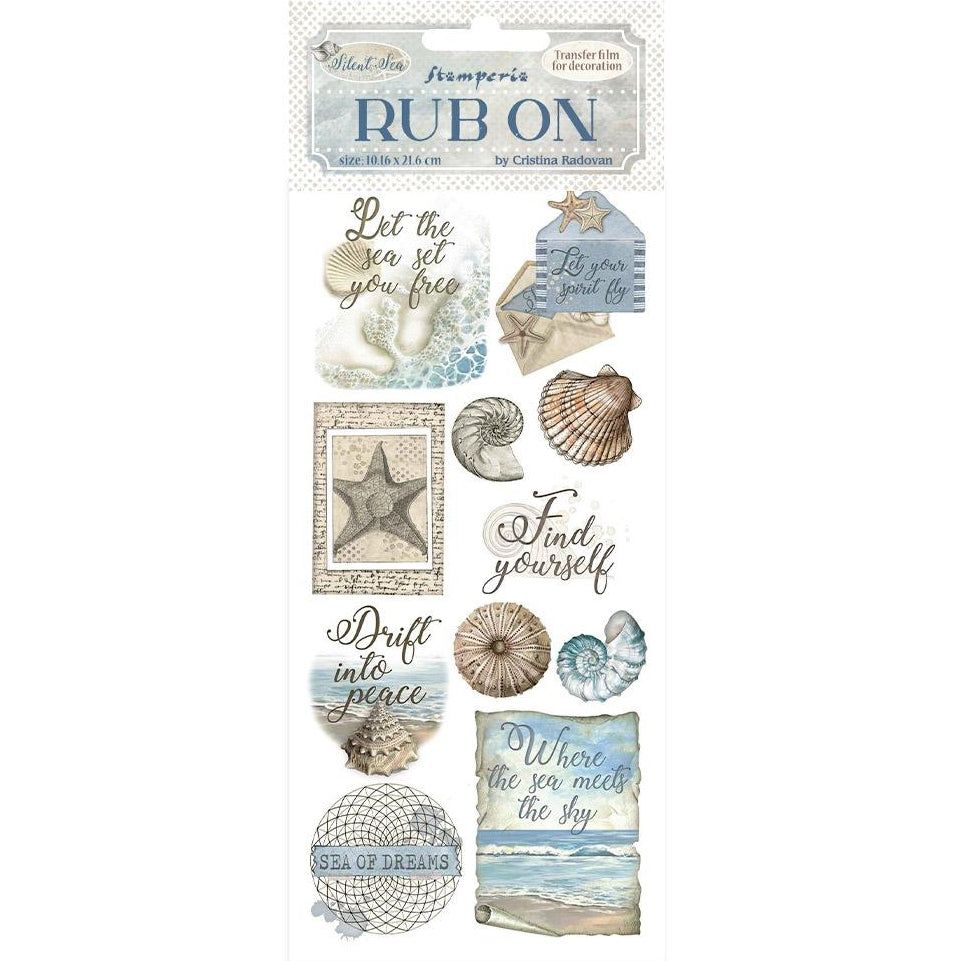 Stamperia Silent Sea Rub On - Shells