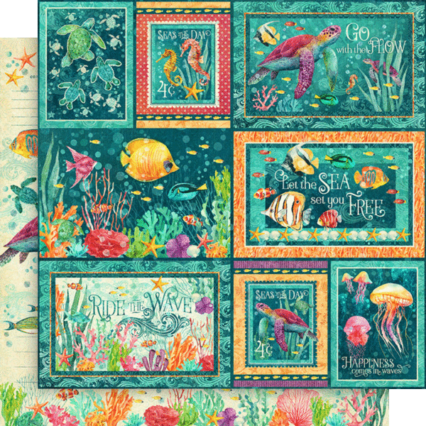 Graphic 45 Seas the Day 8” x 8” Collection Pack