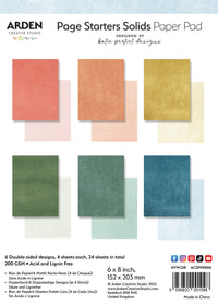 Arden Creative Studio Page Starters Solids 6” x 8” Paper Pack
