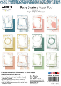 Arden Creative Studio Page Starters 6” x 8” Paper Pack