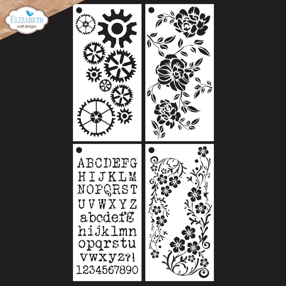 Elizabeth Craft Designs Journal Stencils 8