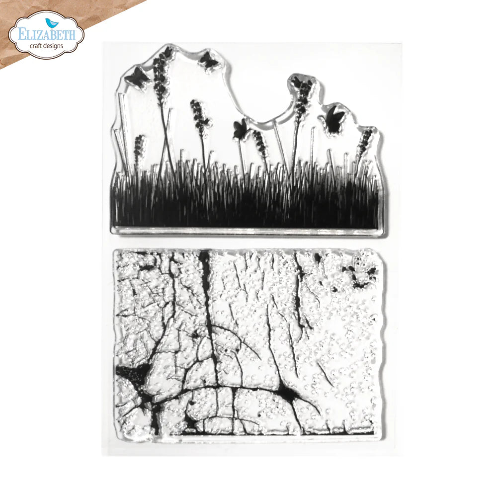 Elizabeth Craft Designs Cracked Fields Stamp Set