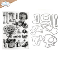 Elizabeth Craft Designs Garden of Love Die & Stamp Set