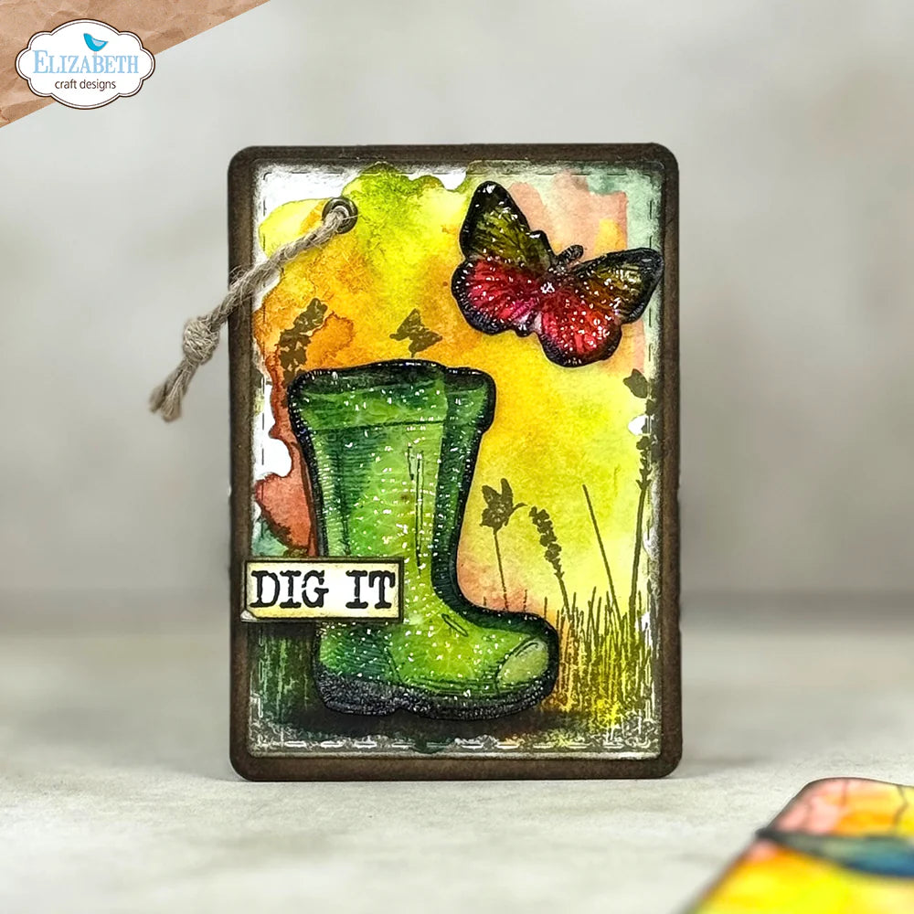 Elizabeth Craft Designs Garden of Love Die & Stamp Set