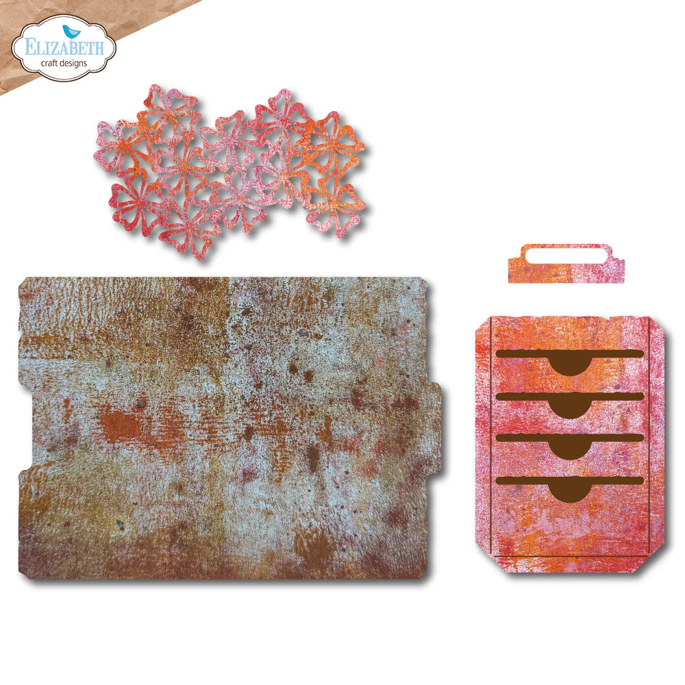 Elizabeth Craft Designs Floral Slots File Folder Metal Die Set