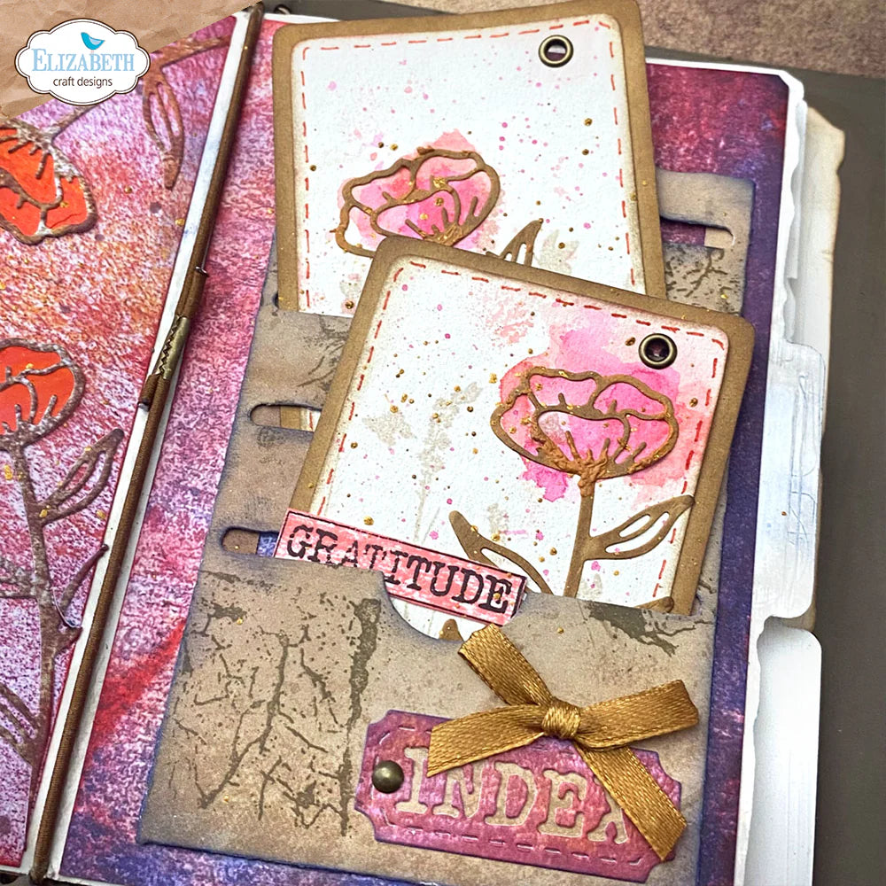 Elizabeth Craft Designs Floral Slots File Folder Metal Die Set