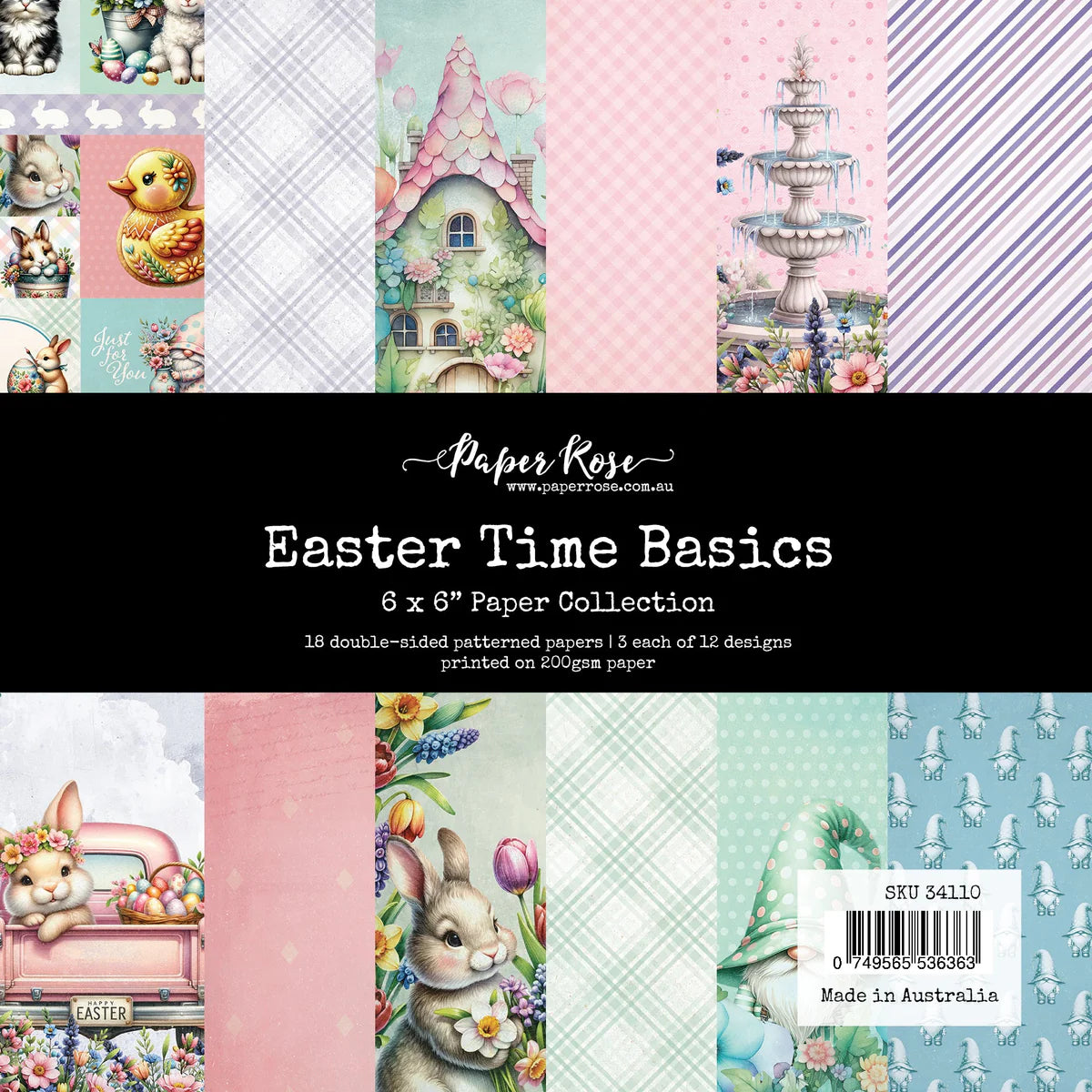Paper Rose Studio Easter Time Basics 6x6 Paper Collection