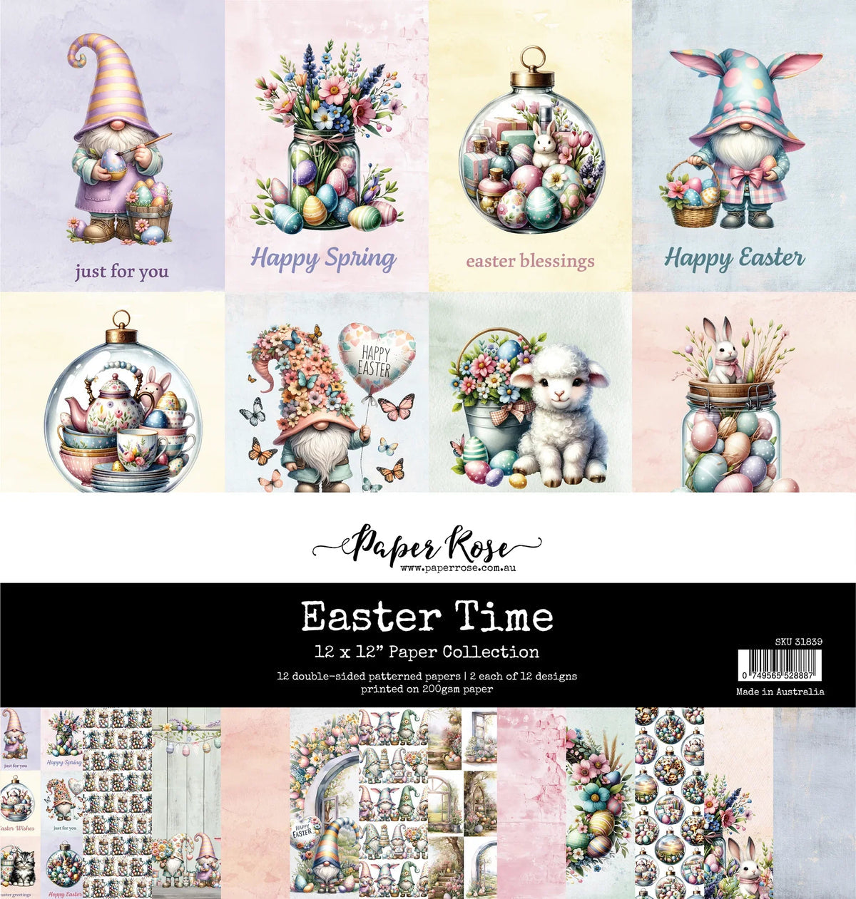 Paper Rose Studio Easter Time 12x12 Paper Collection
