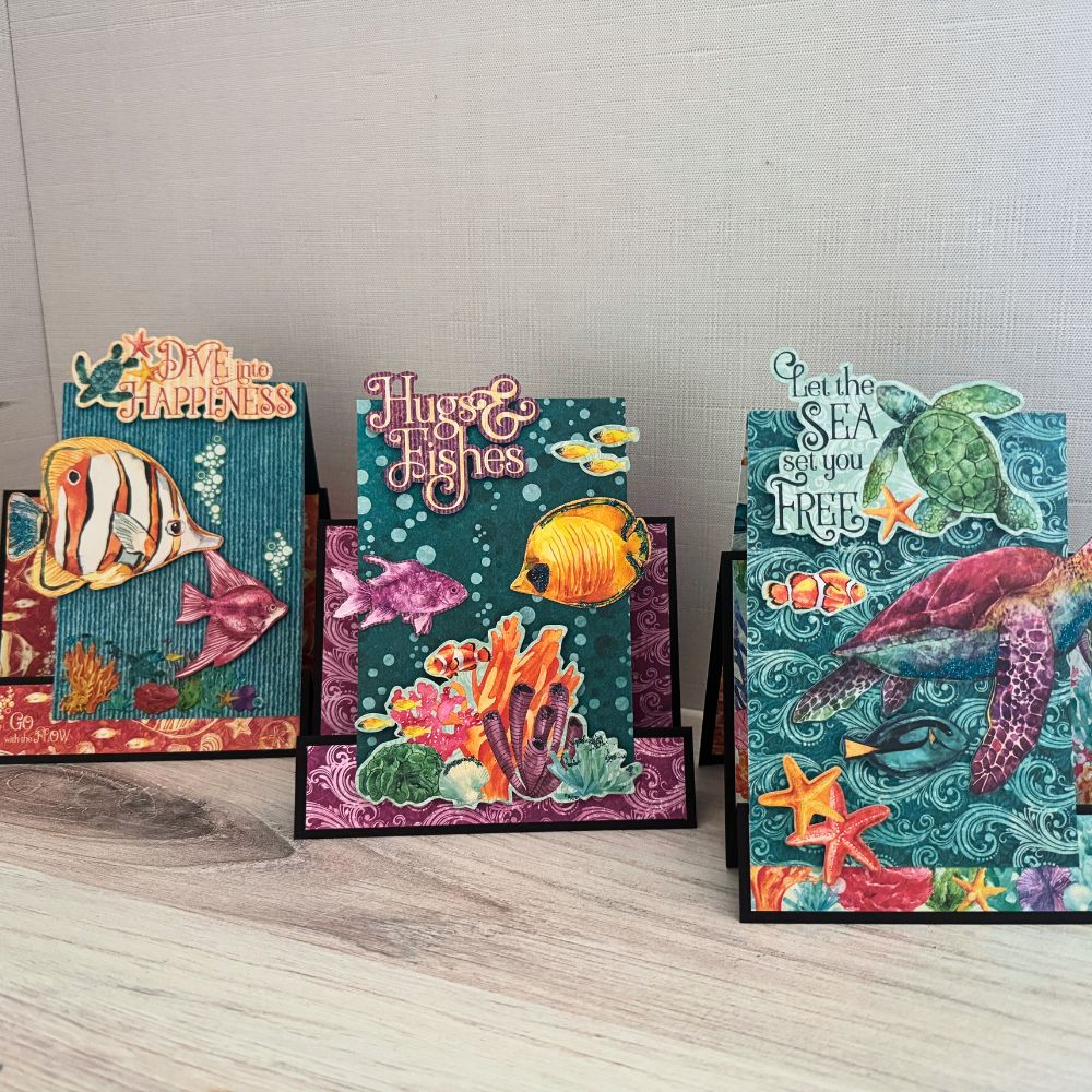 Graphic 45 Seas the Day - Faux Step Card Set 2025 Kit 5