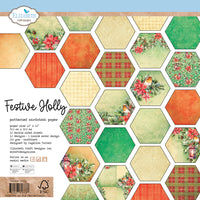 Elizabeth Craft Designs Festive Holly 12” x 12” Paper Pack