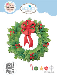 Elizabeth Craft Designs Holiday Wreath Metal Die Set