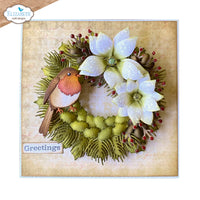 Elizabeth Craft Designs Holiday Wreath Metal Die Set