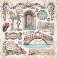 Stamperia Venice Stickers (4 Sheets)