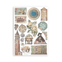 Stamperia Venice Washi Pad (8 Sheets)