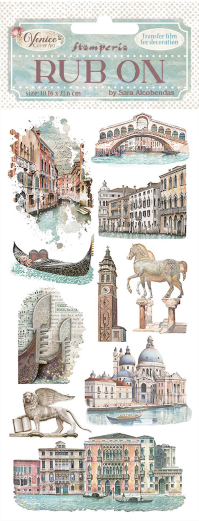 Stamperia Venice Rub On - Monuments