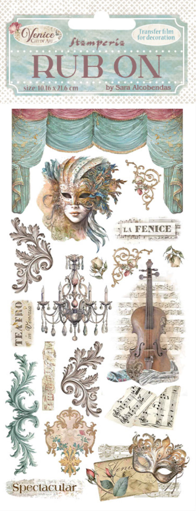 Stamperia Venice Rub On - Masks