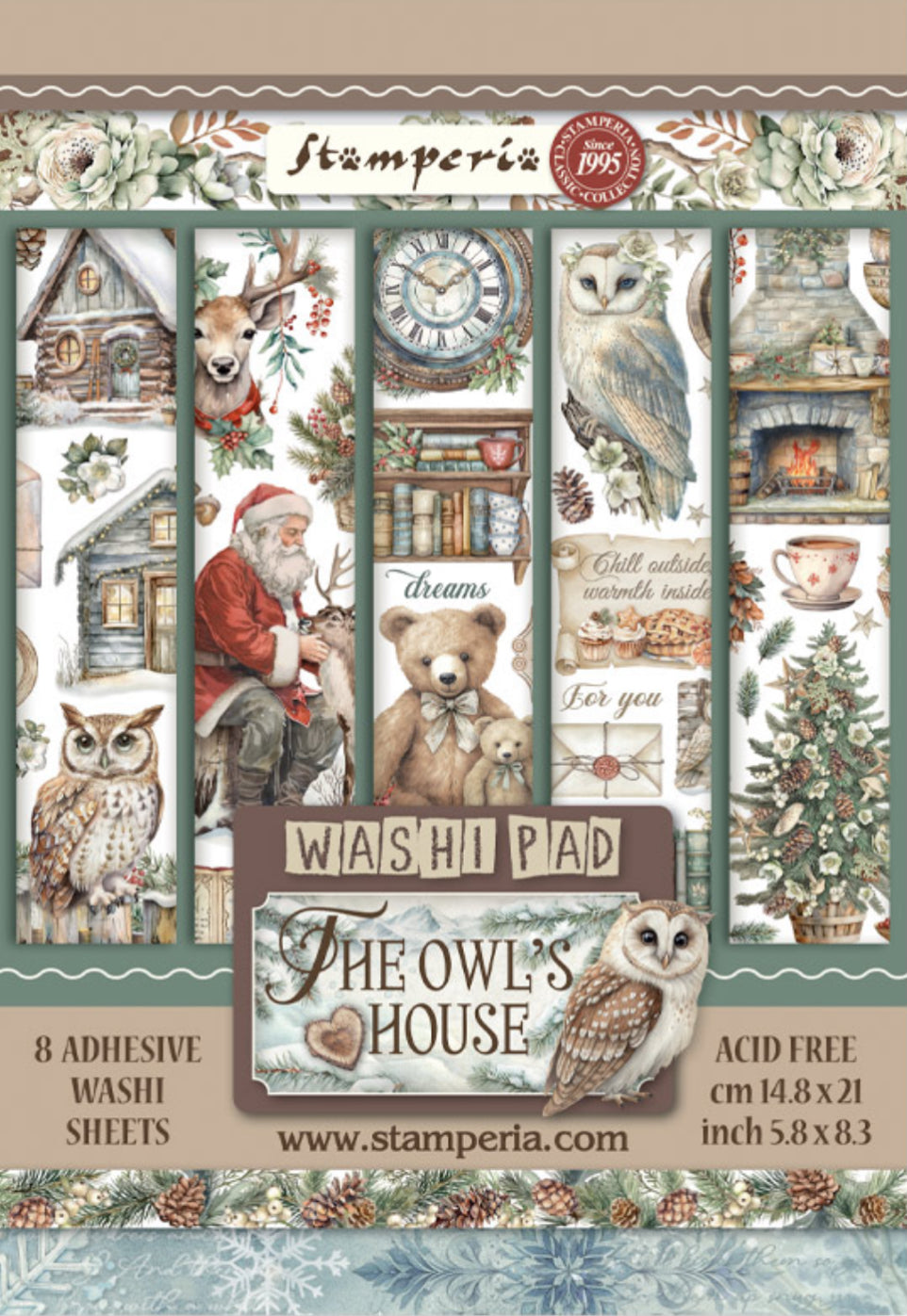 Stamperia The Owl’s House Washi Pad (8 Sheets)