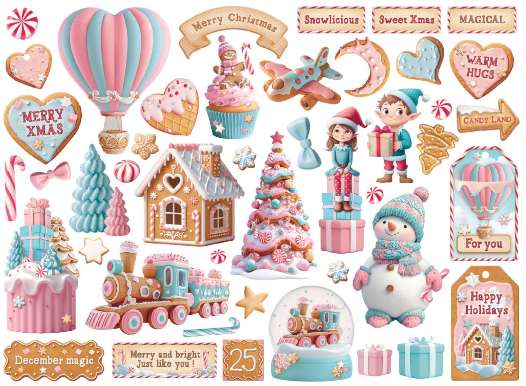 Stamperia Candy Christmas Die Cuts