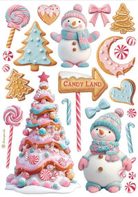 Stamperia Candy Christmas Washi Pad (8 Sheets)