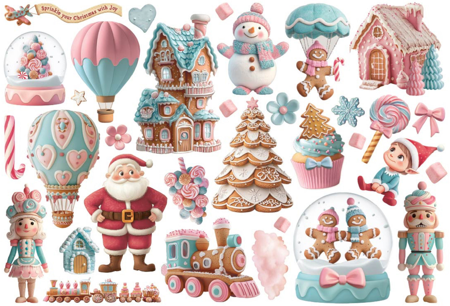 Stamperia Candy Christmas Adhesive Ephemera