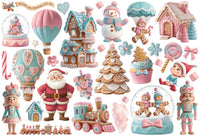 Stamperia Candy Christmas Adhesive Ephemera