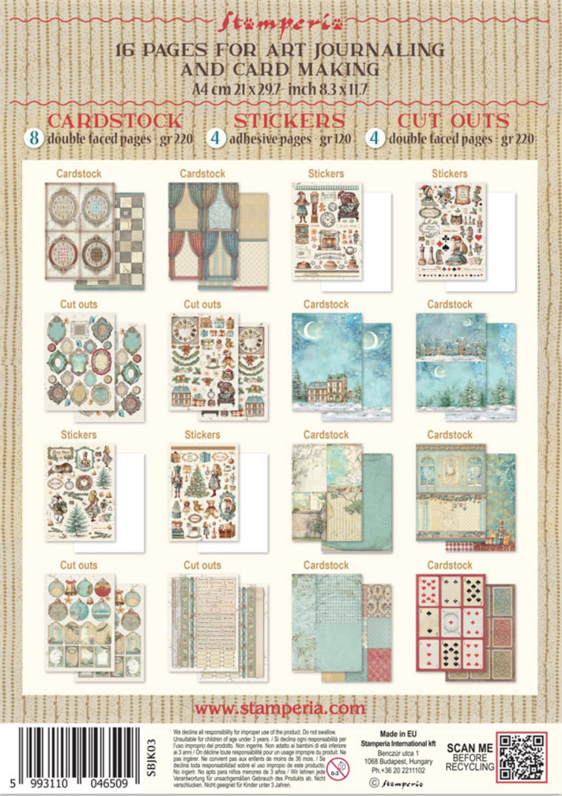 Stamperia Alice in Christmas Junk Journal