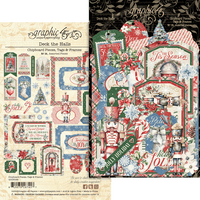 Graphic 45 Deck the Halls Chipboard Pieces, Tags & Frames