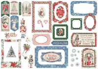 Graphic 45 Deck the Halls Chipboard Pieces, Tags & Frames