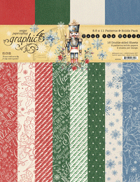 Graphic 45 Deck the Halls 8.5” x 11” Patterns & Solids Pack