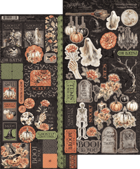 Graphic 45 Ghostly Greetings Cardstock Sticker Set