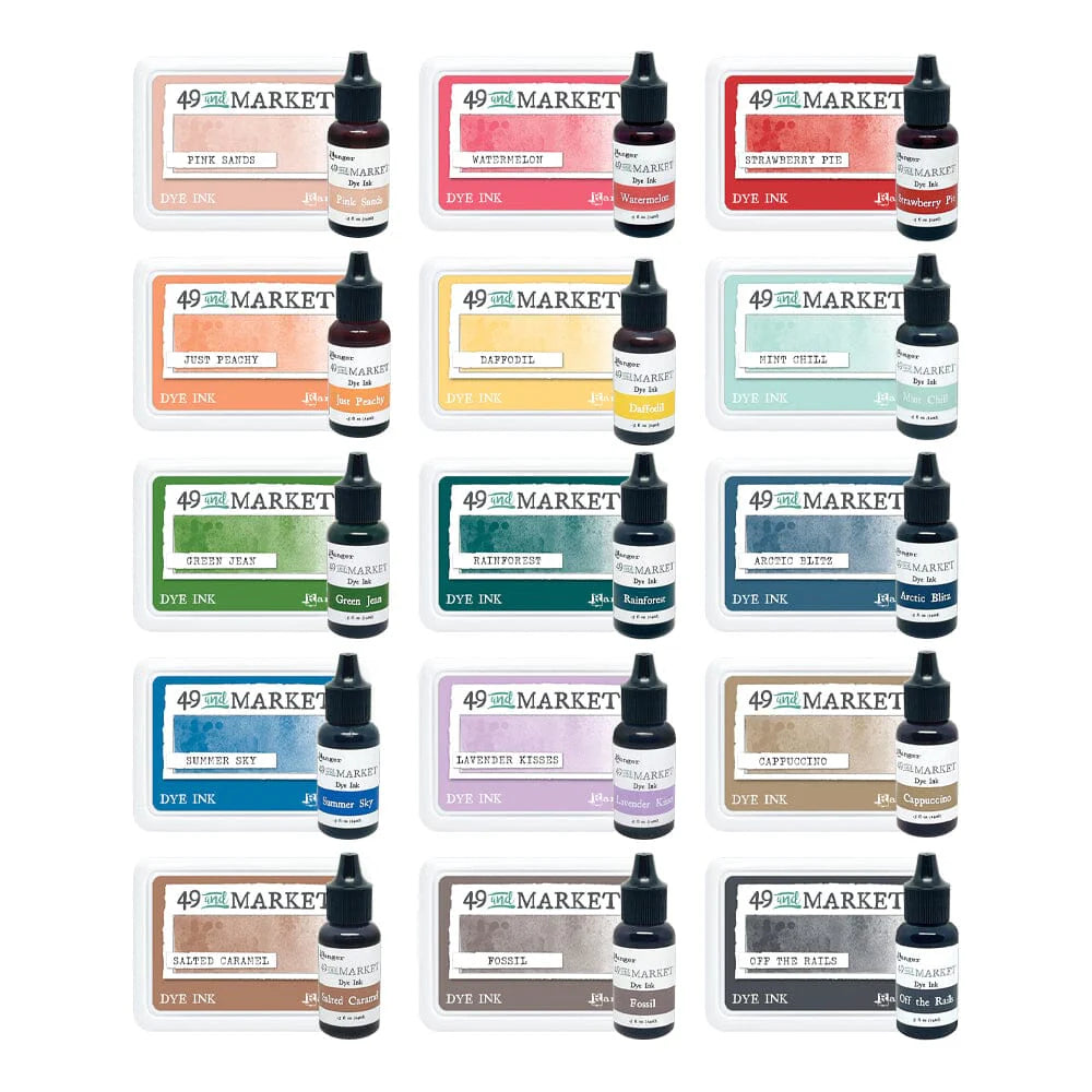 BUY IT ALL: 49 & Market Dye Ink Pad + Reinker Bundle (15 Colors)